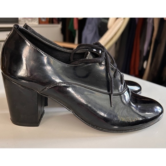 American Apparel Black Patent Leather Heels Size 7M - Picture 2 of 10